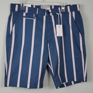 Free Planet Men's Shorts Striped Indigo NWT